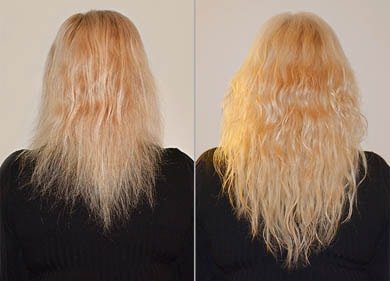 вьющиеся волосы до и после